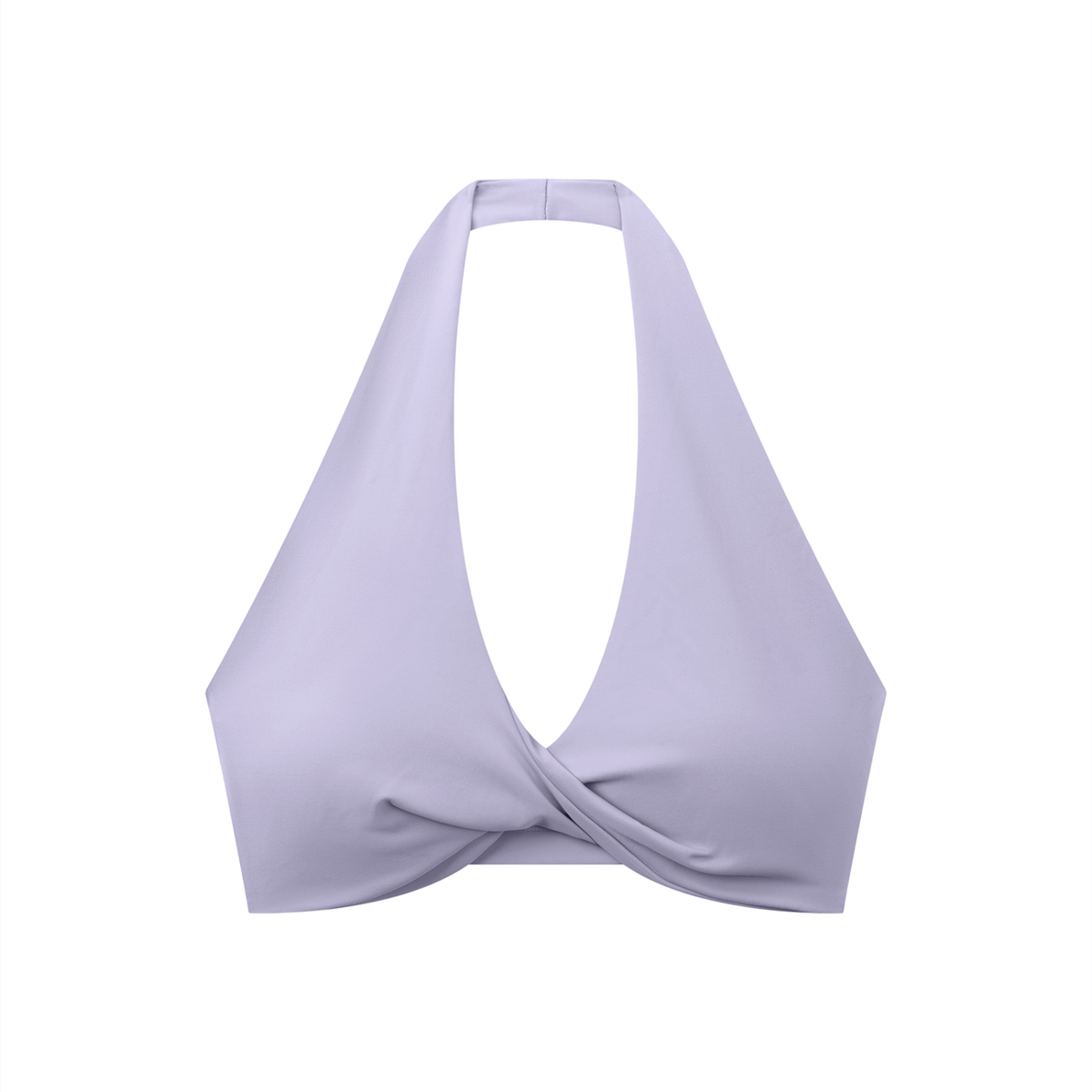 Halter Sports Bra in Purple, front