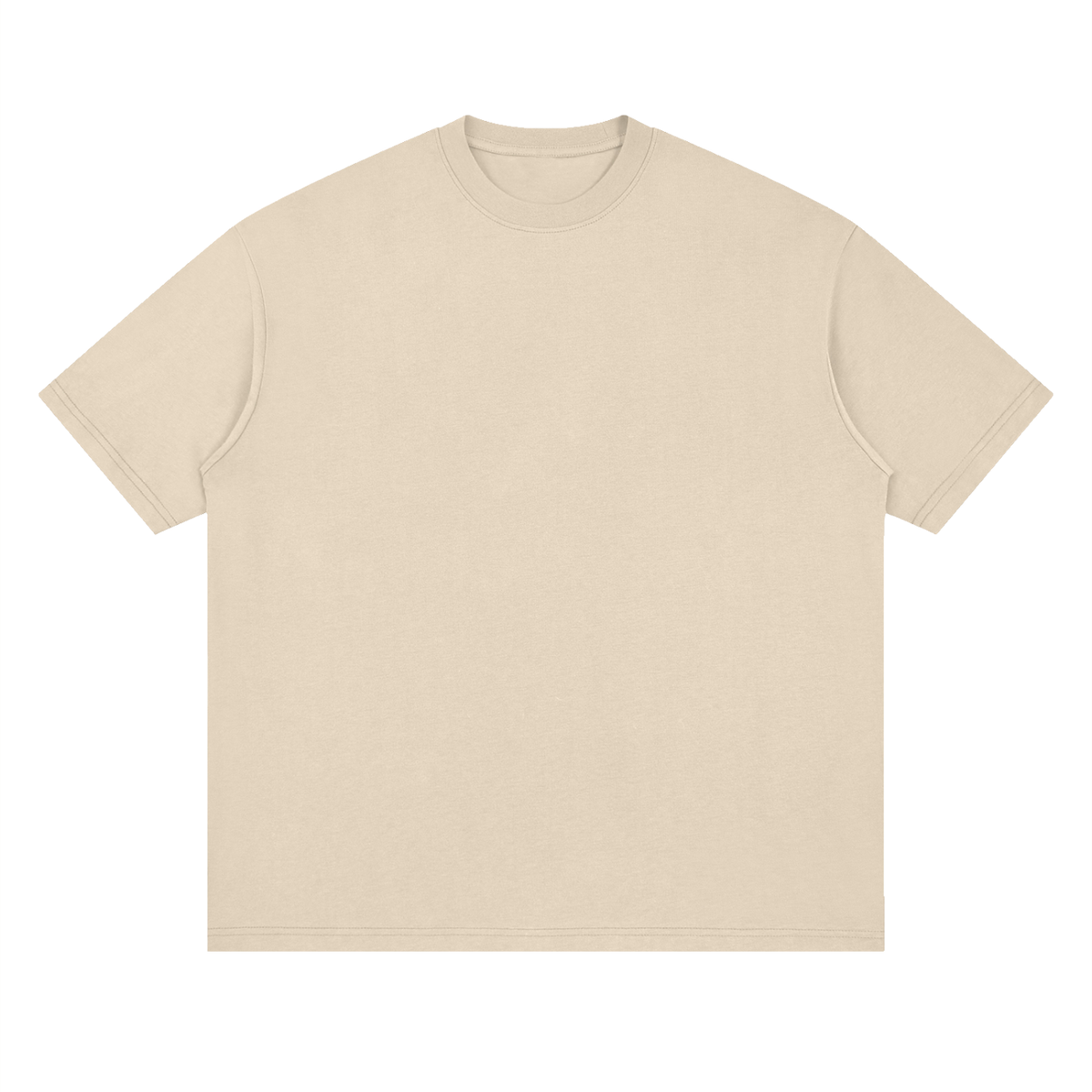 Oversized Drop Shoulder Tee in Grey Apricot, front