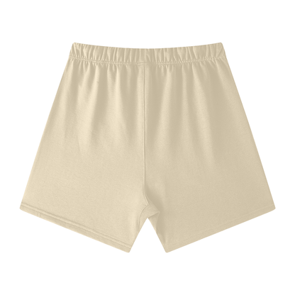 Unisex Earth Tone Loose Fit Cotton Shorts