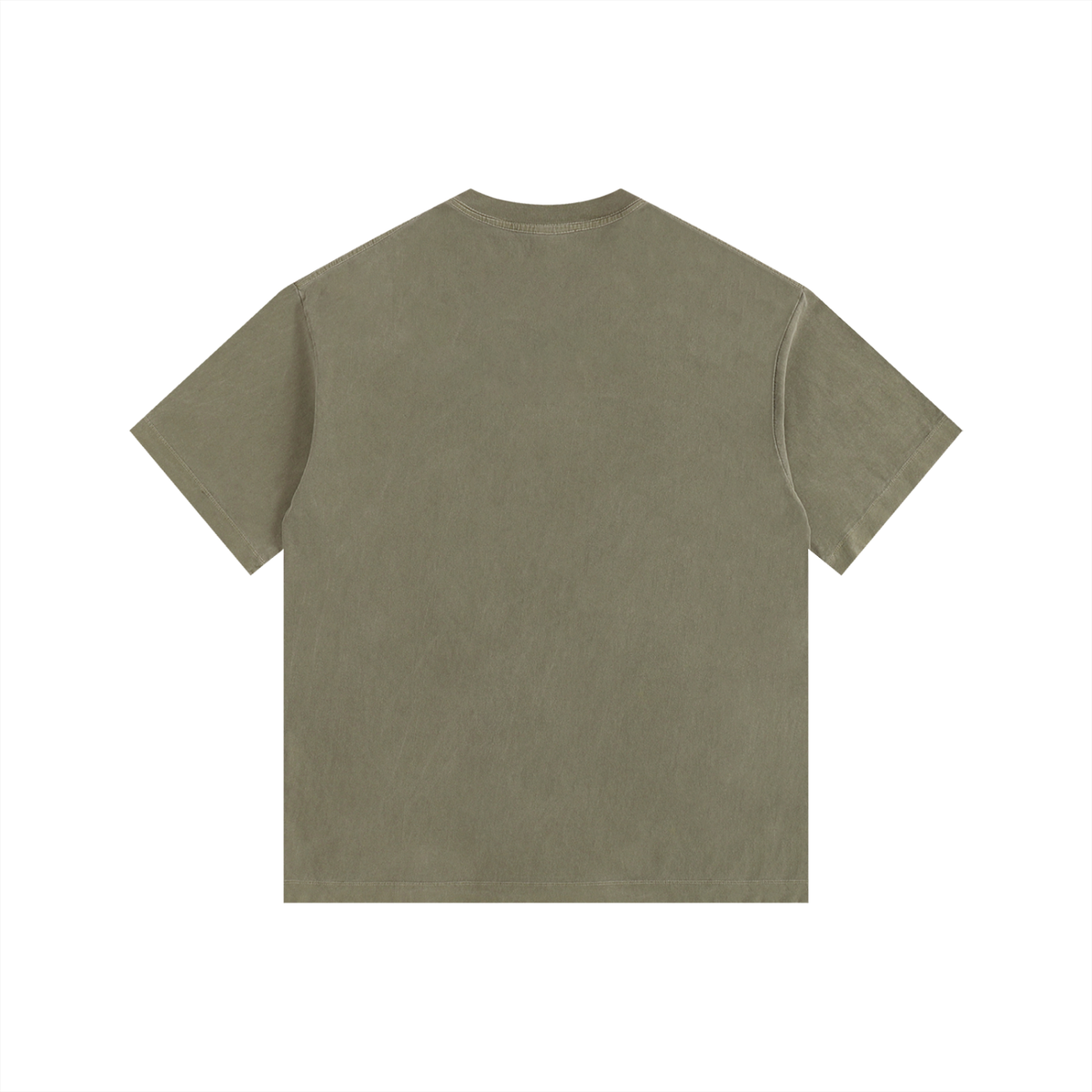 Vintage Wash Oversized Tee in Army Green, back