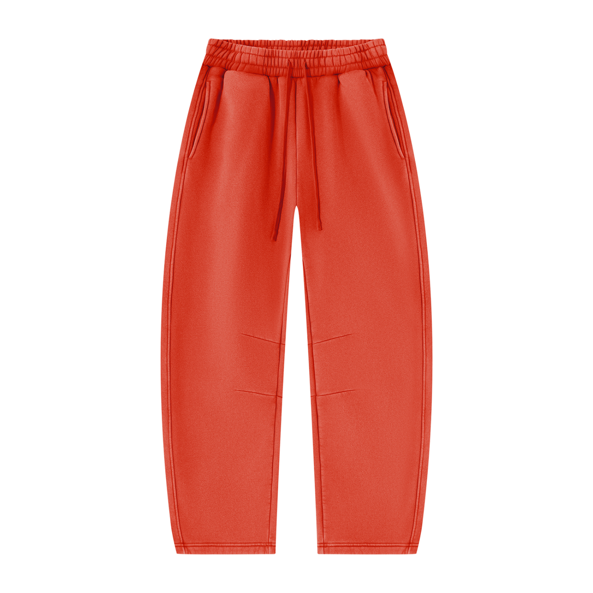 Vintage Wash Barrel Leg Sweatpants in Washed Red, front