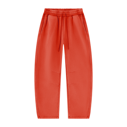 Vintage Wash Barrel Leg Sweatpants in Washed Red, front