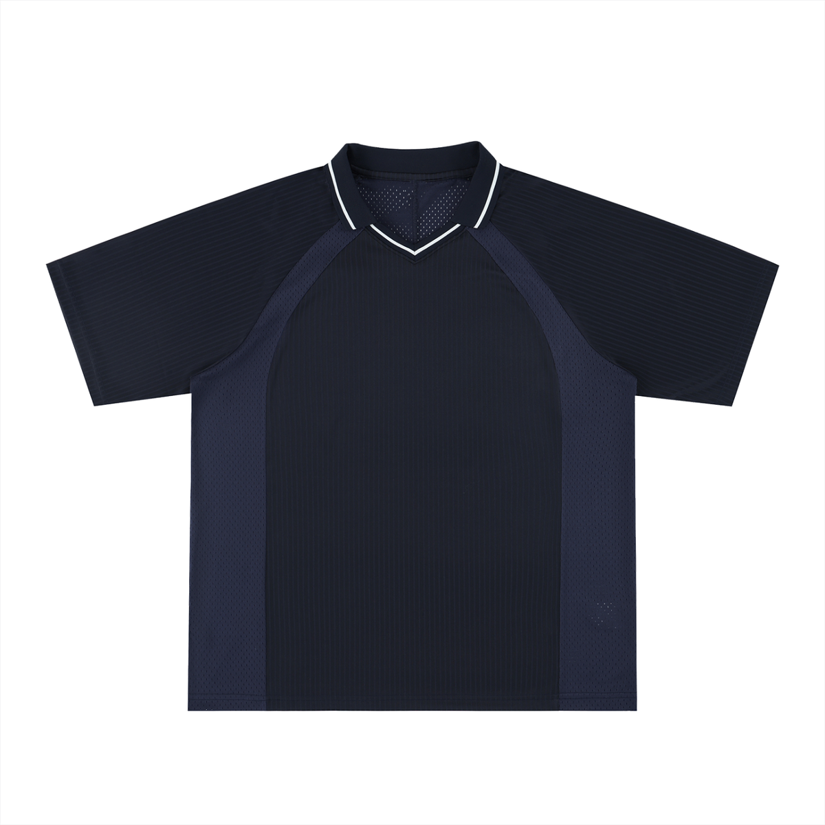 Striped Football Jersey in Navy, front