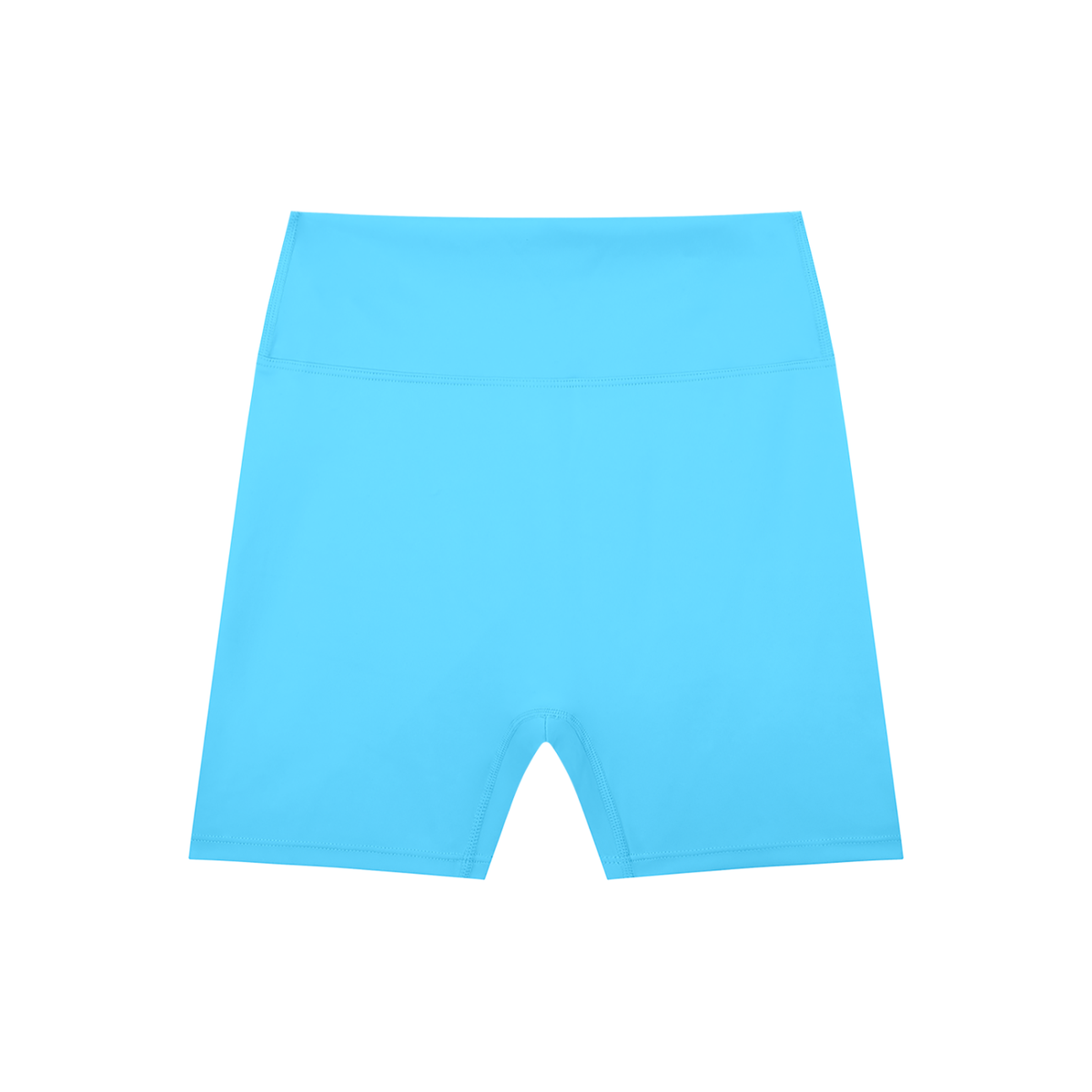 High Waisted Bike Shorts in Blue, front