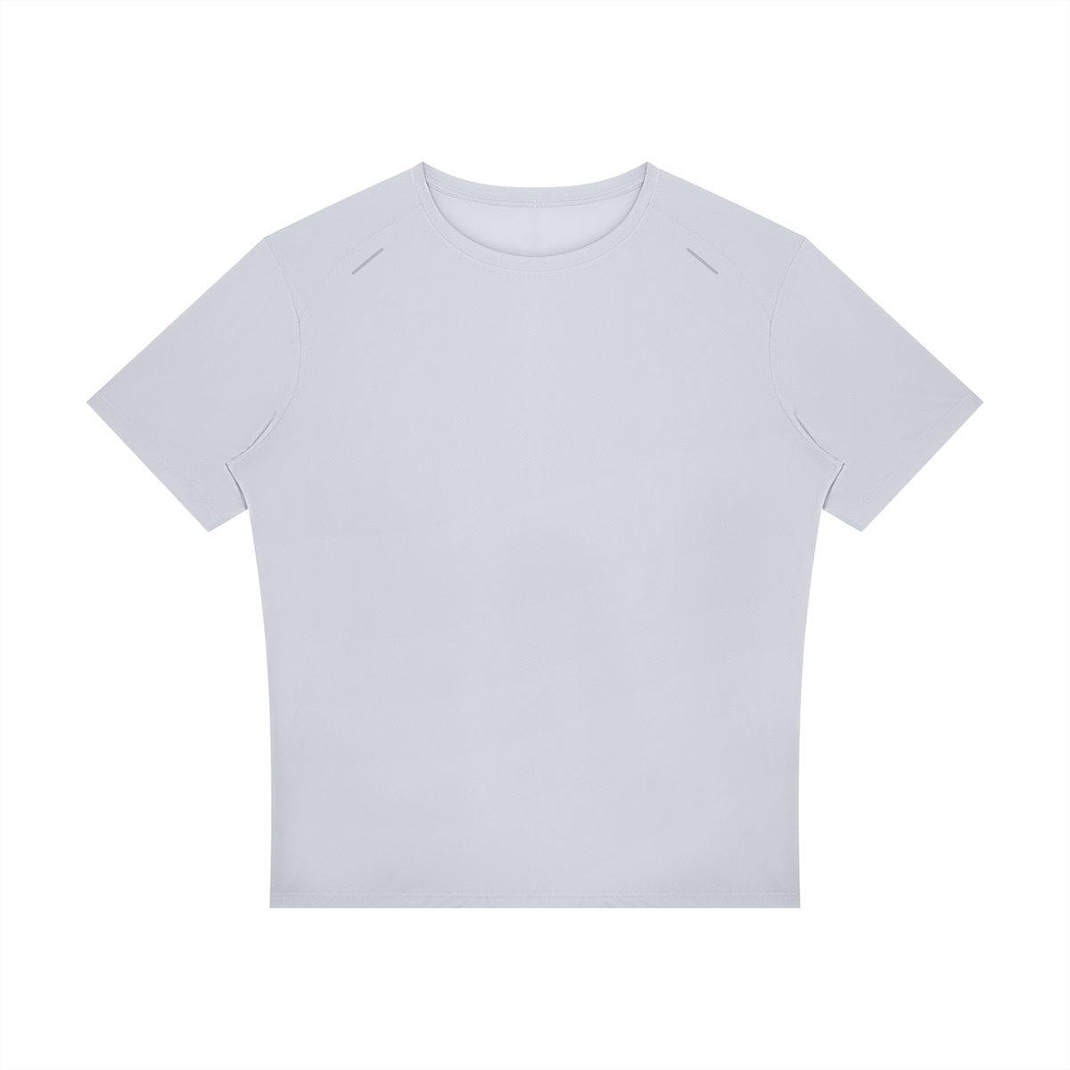 Reflective Raglan Running Tee in Light Grey, front