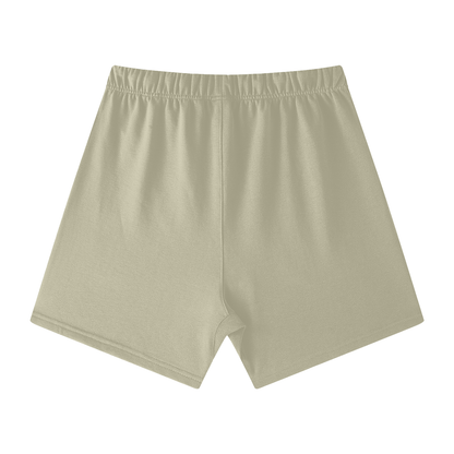 Unisex Earth Tone Loose Fit Cotton Shorts