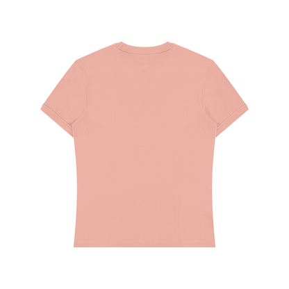 Slim Fit Stretch Tee in Pink, back