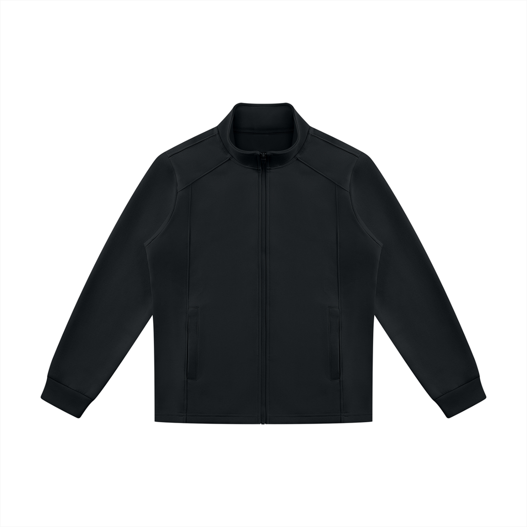 Stand Collar Track Jacket in Black, front
