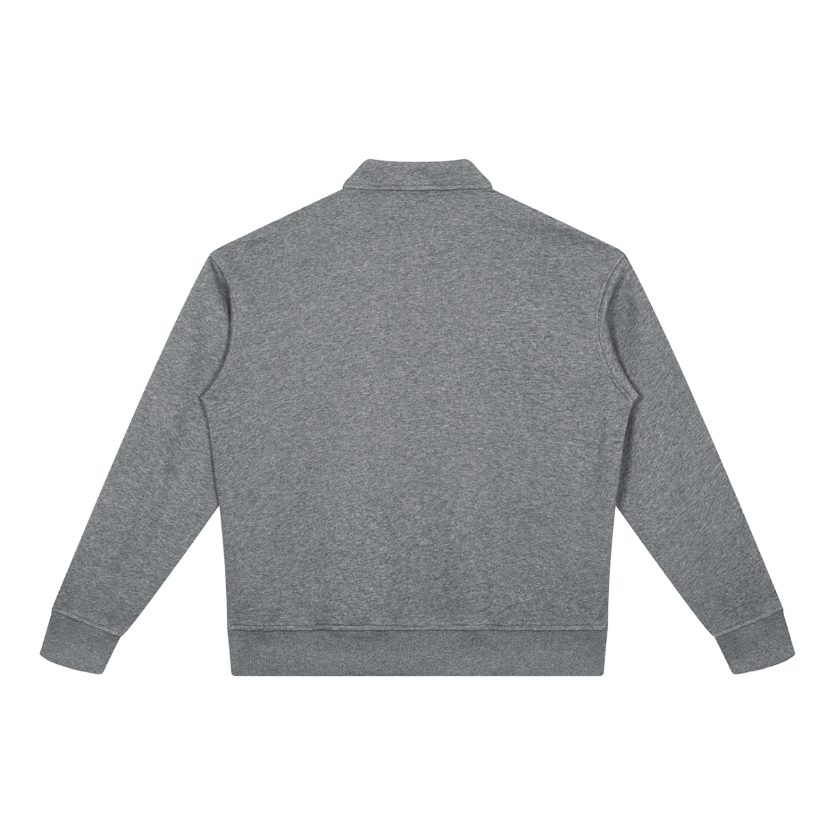 Boxy Quarter-Zip Sweatshirt in Marl Grey, back