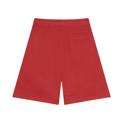 Mesh Basketball Shorts in Red, back