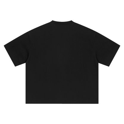 Boxy Heavyweight Tee in Black, back