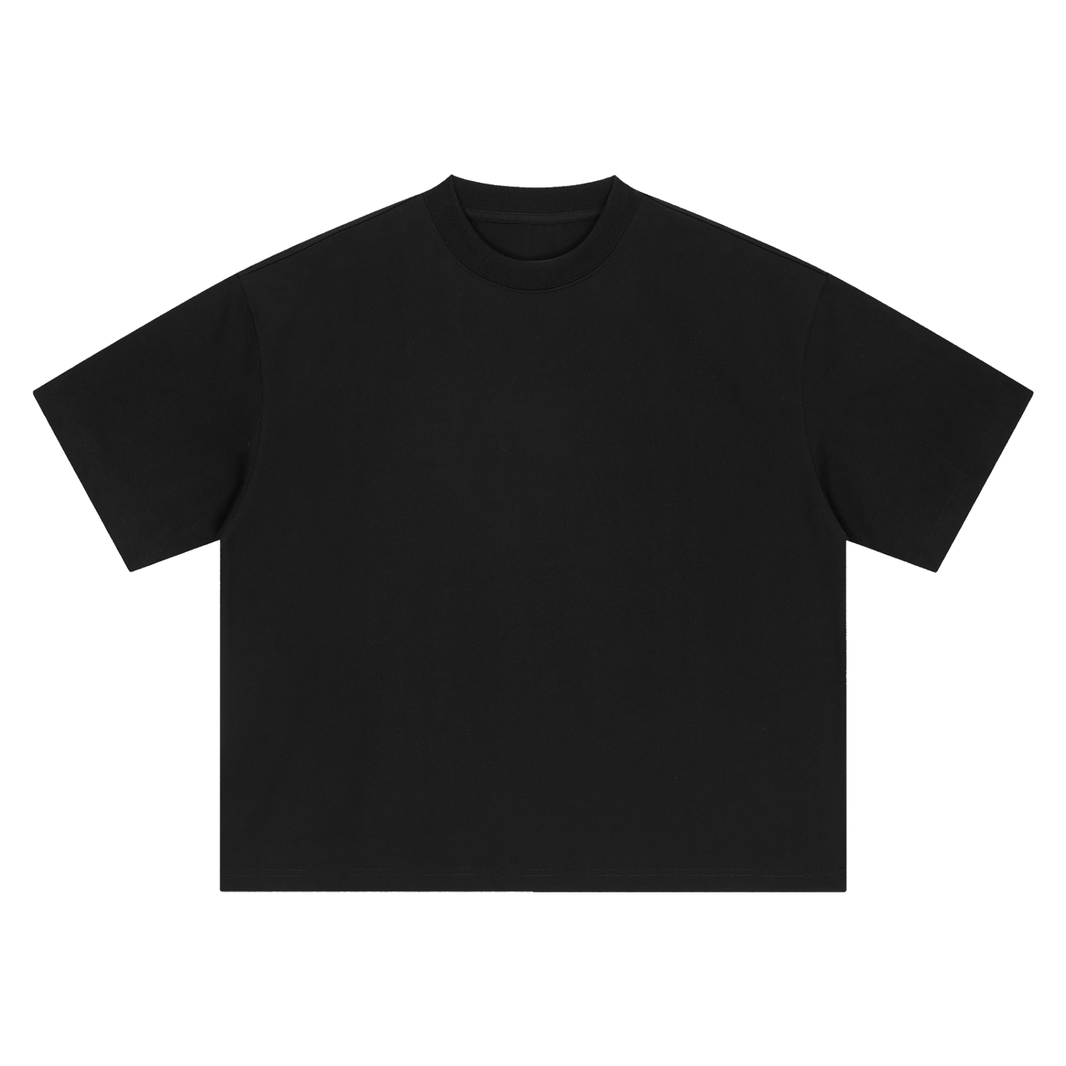 Boxy Heavyweight Tee in Black, front