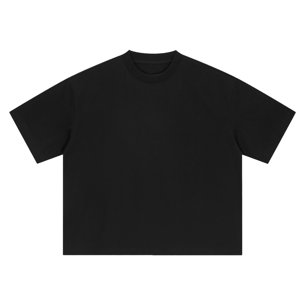 Boxy Heavyweight Tee in Black, front