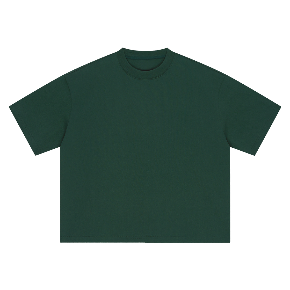 Boxy Heavyweight Tee in Dark Green, front