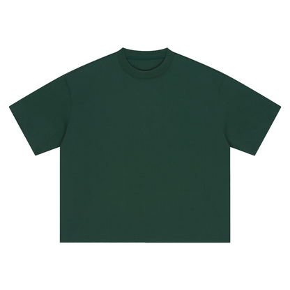 Boxy Heavyweight Tee in Dark Green, front