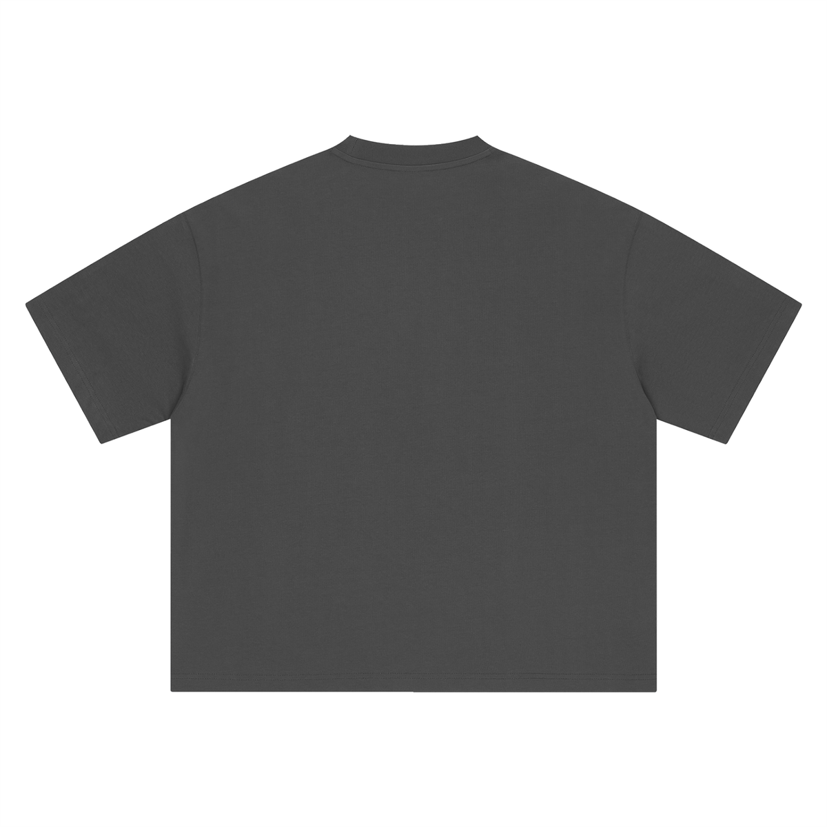 Boxy Heavyweight Tee in Dark Grey, back