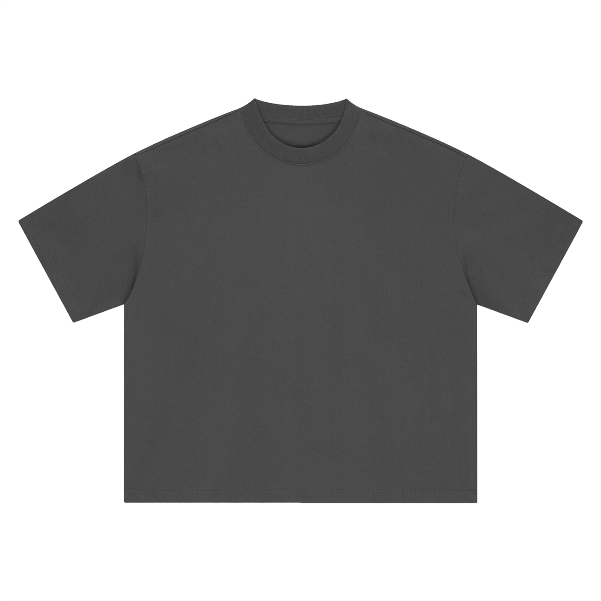 Boxy Heavyweight Tee in Dark Grey, front