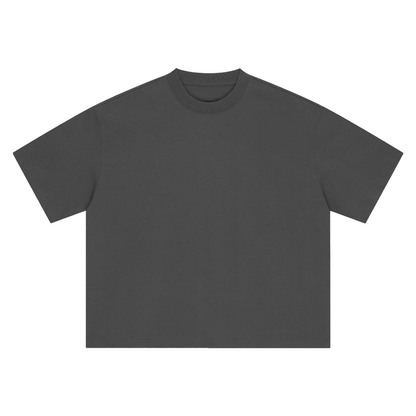 Boxy Heavyweight Tee in Dark Grey, front