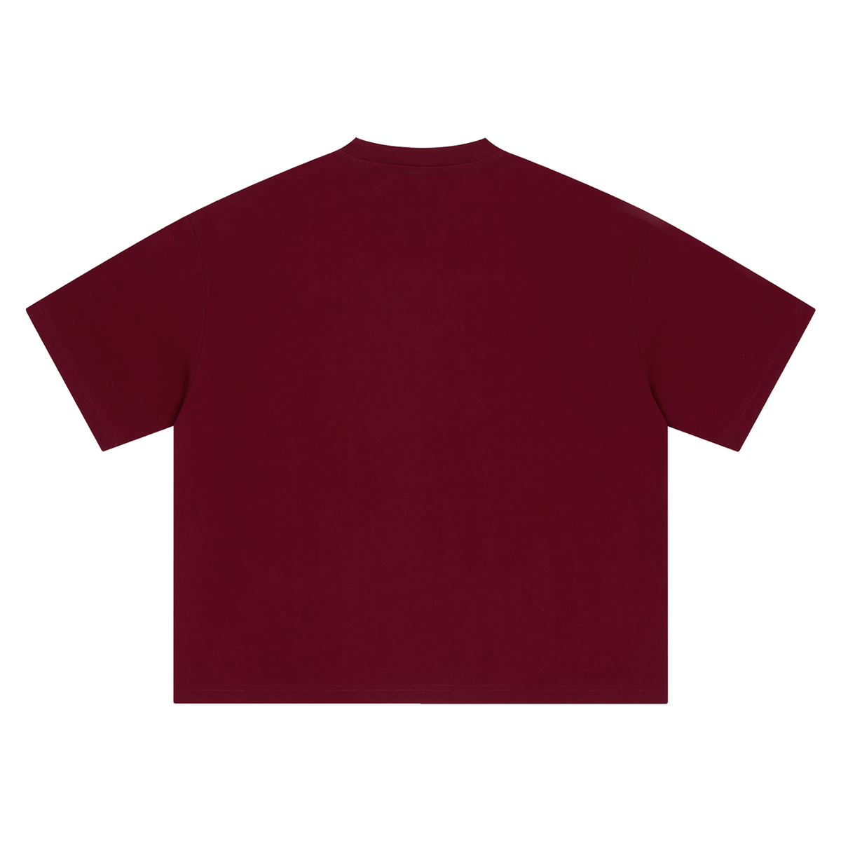 Boxy Heavyweight Tee in Dark Red, back
