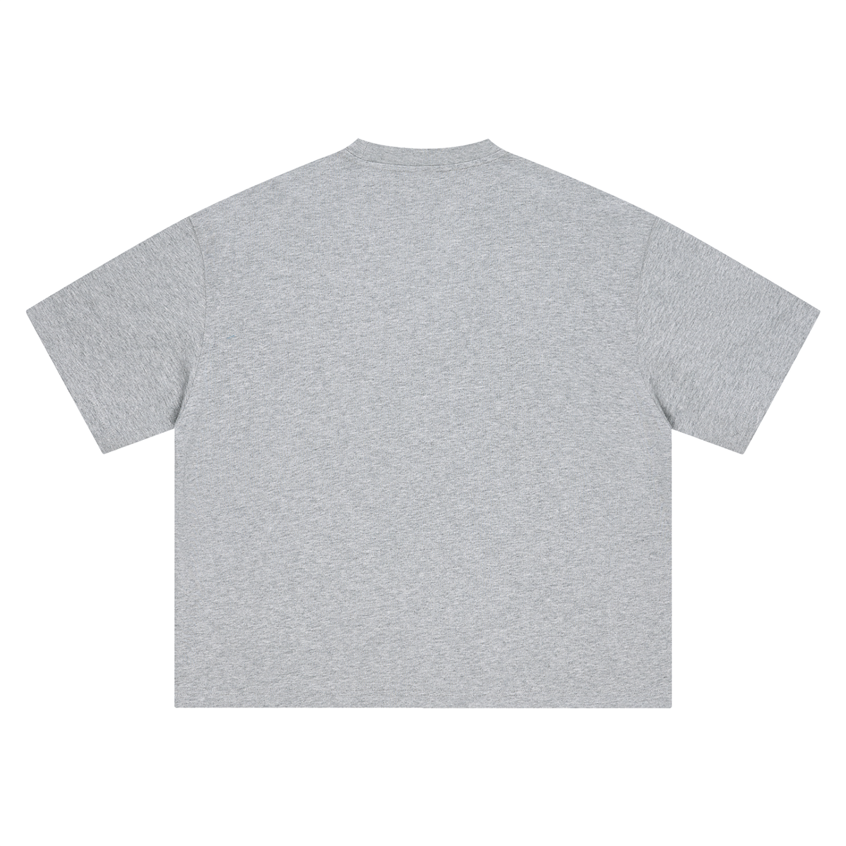 Boxy Heavyweight Tee in Marl Grey, back
