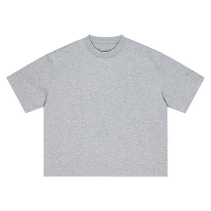 Boxy Heavyweight Tee in Marl Grey, front