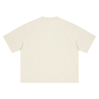 Boxy Heavyweight Tee in Mild Apricot, back