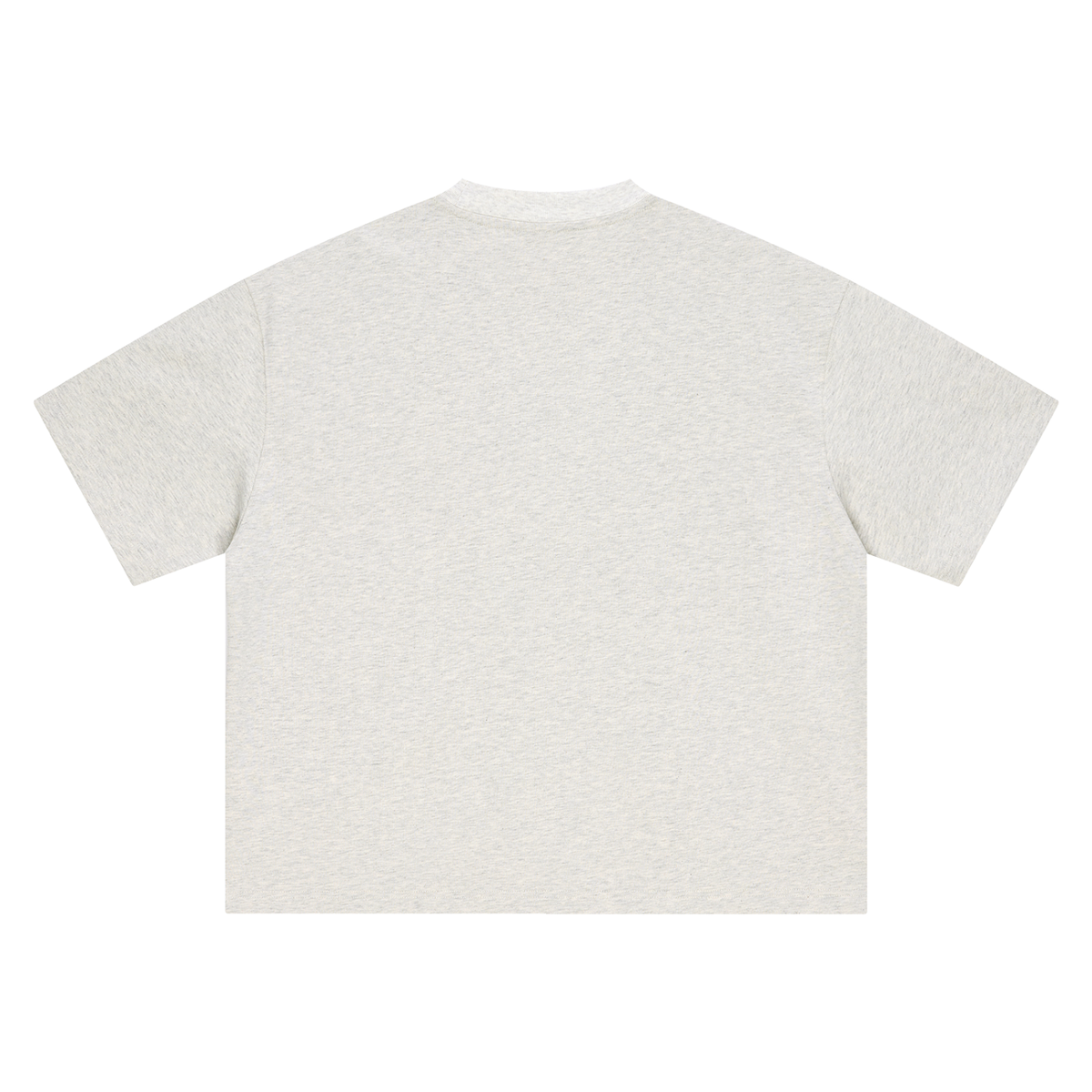 Boxy Heavyweight Tee in Oat Grey, back