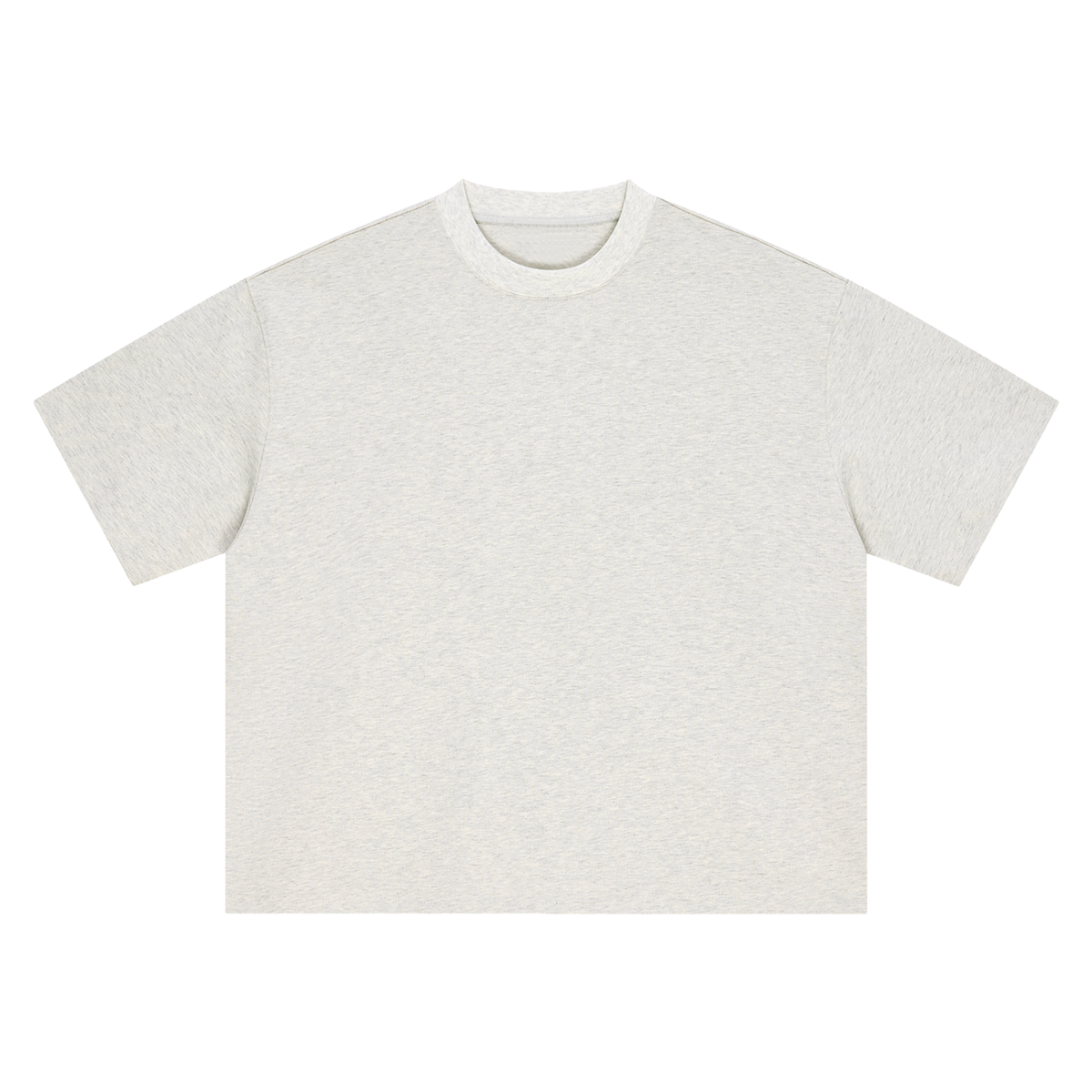 Boxy Heavyweight Tee in Oat Grey, front