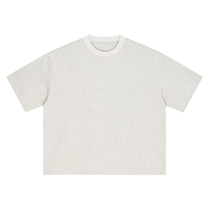 Boxy Heavyweight Tee in Oat Grey, front