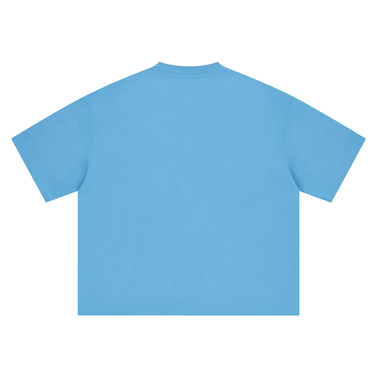 Boxy Heavyweight Tee in Sky Blue, back
