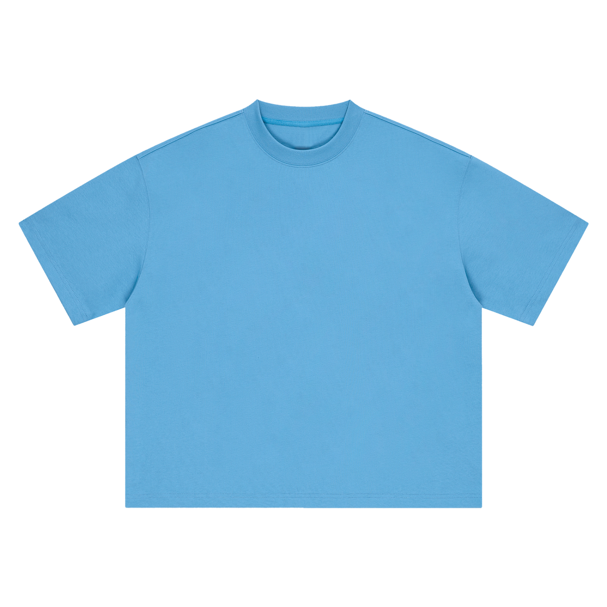 Boxy Heavyweight Tee in Sky Blue, front