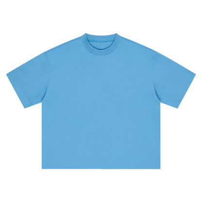 Boxy Heavyweight Tee in Sky Blue, front