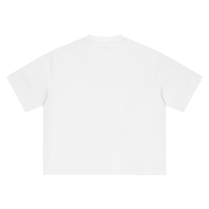 Boxy Heavyweight Tee in White, back