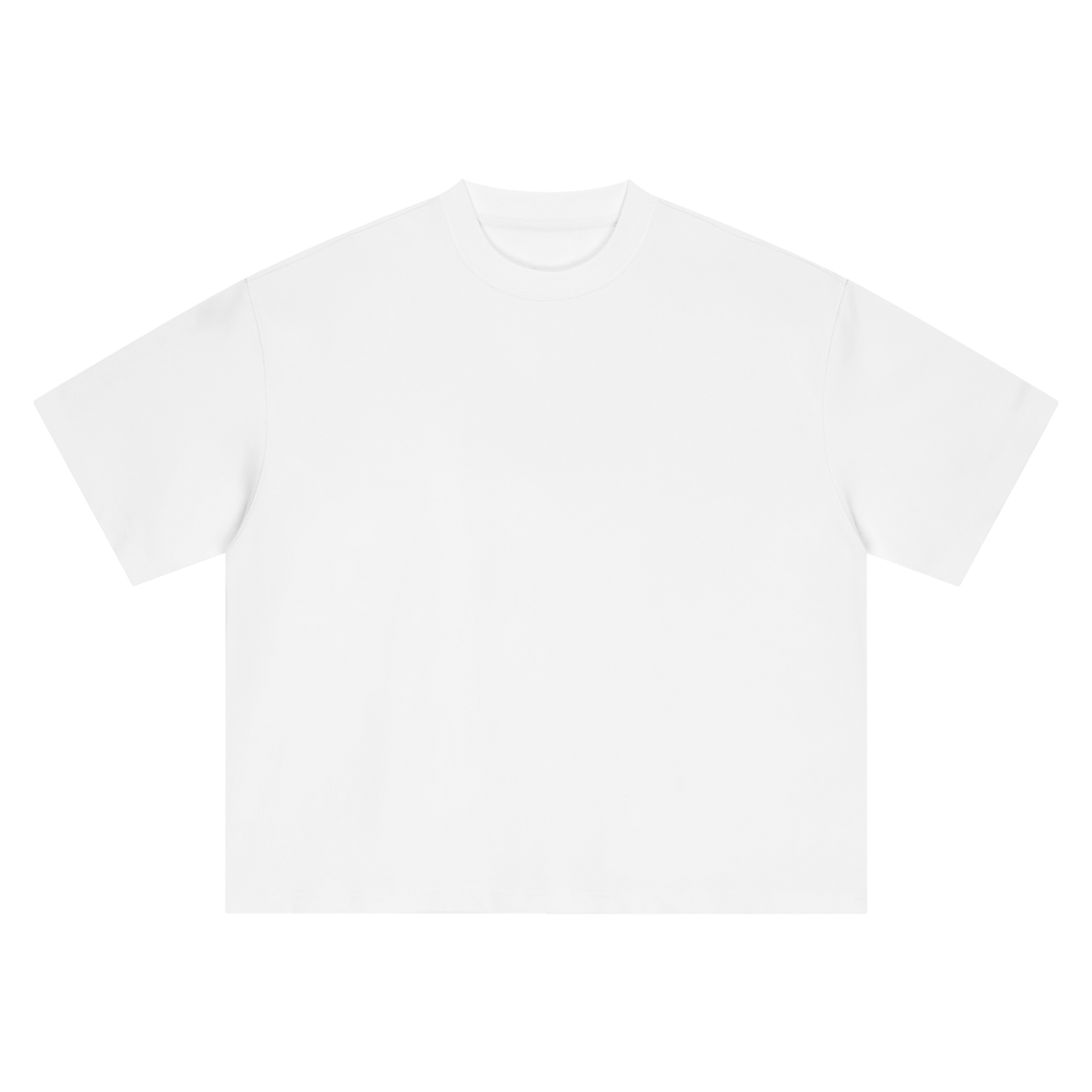 Boxy Heavyweight Tee in White, front