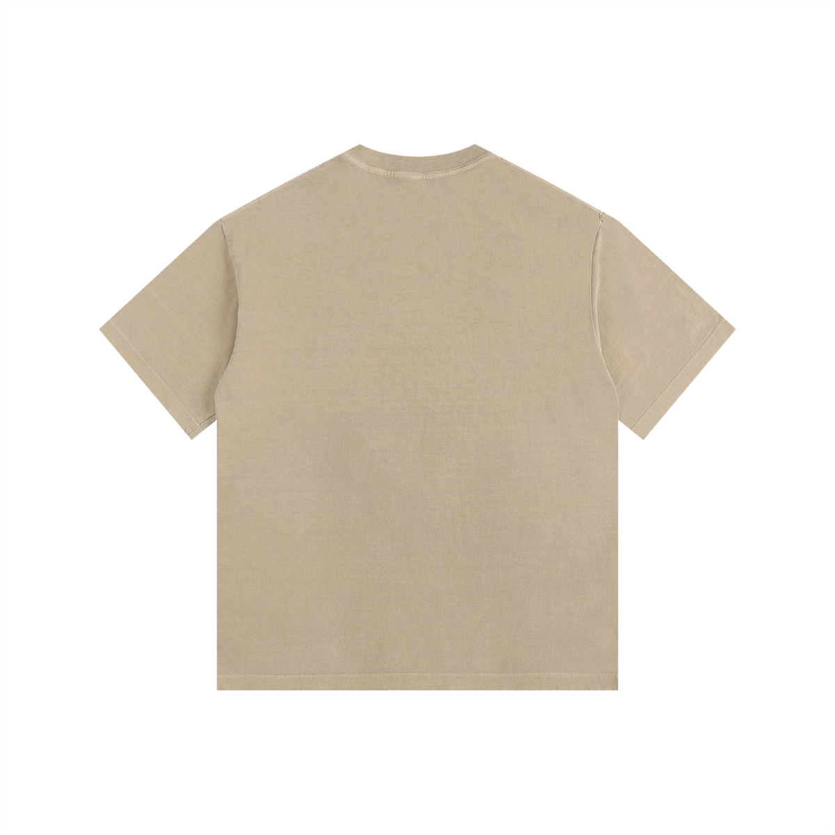 Vintage Wash Oversized Tee in Khaki, back
