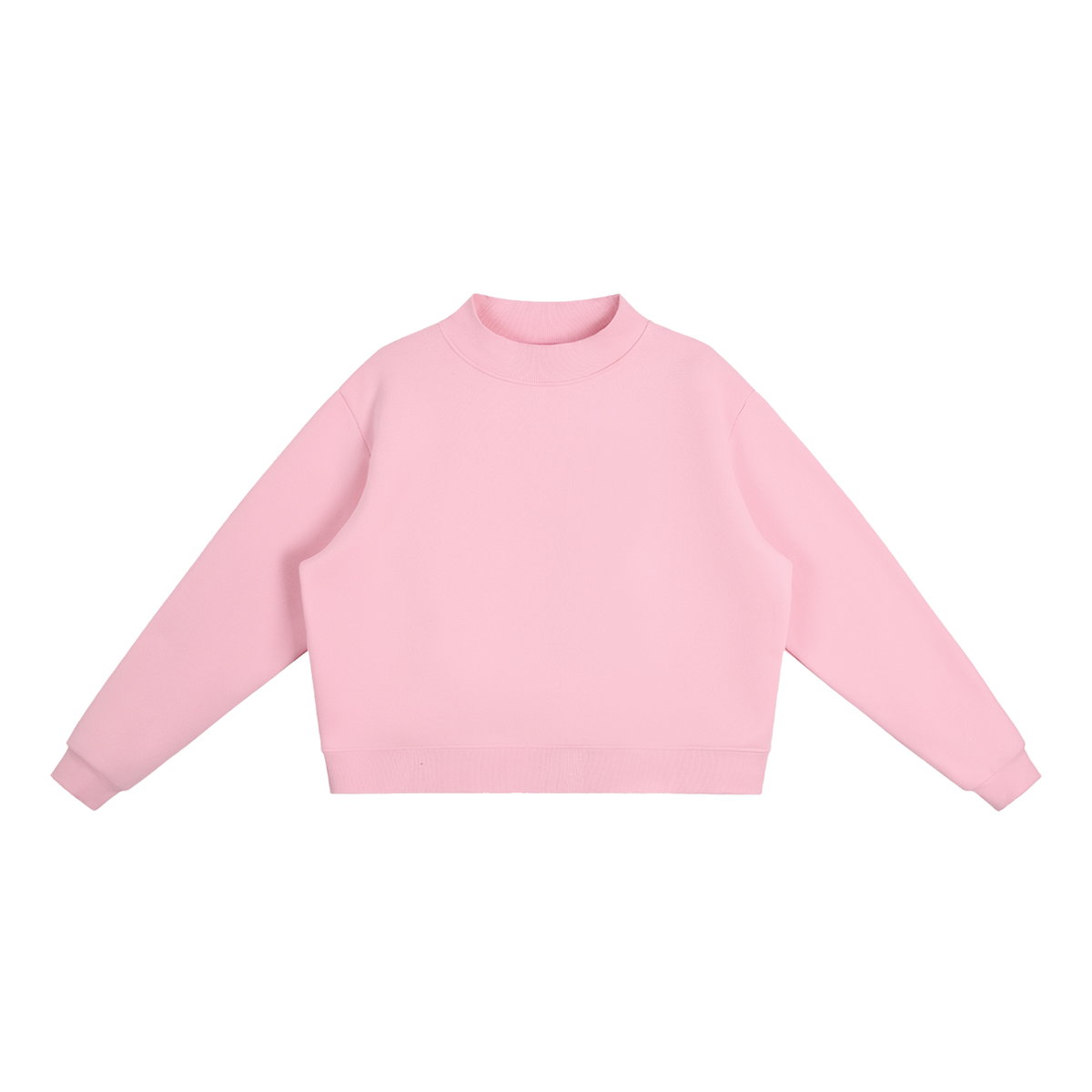 Women's Mock Neck Sweatshirt in Pink, front