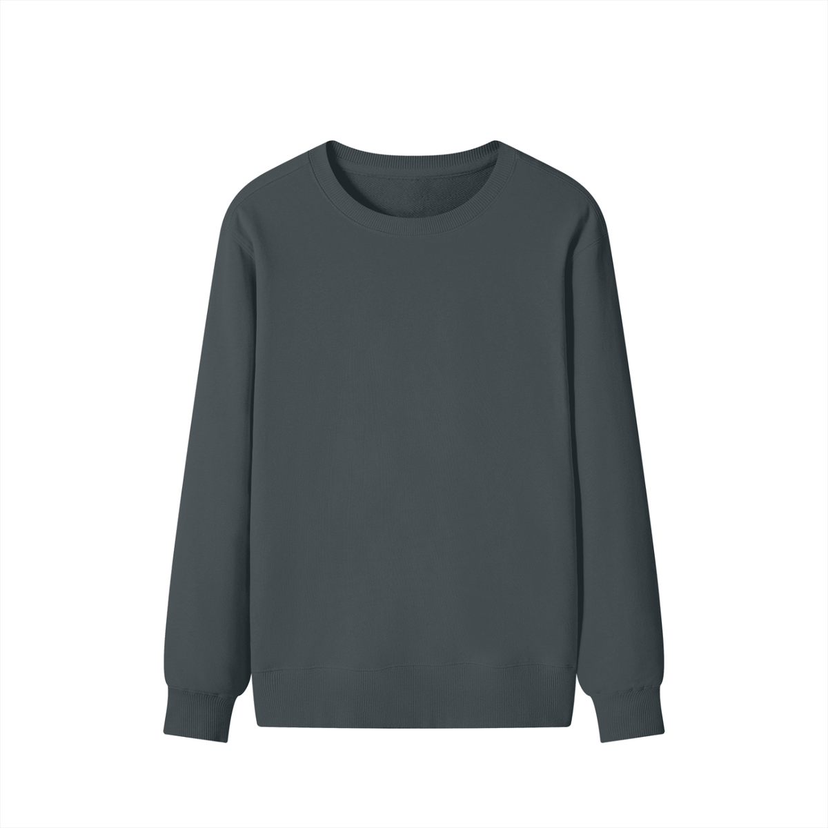 Classic Cotton Crew Sweatshirt in Dark Grey, front