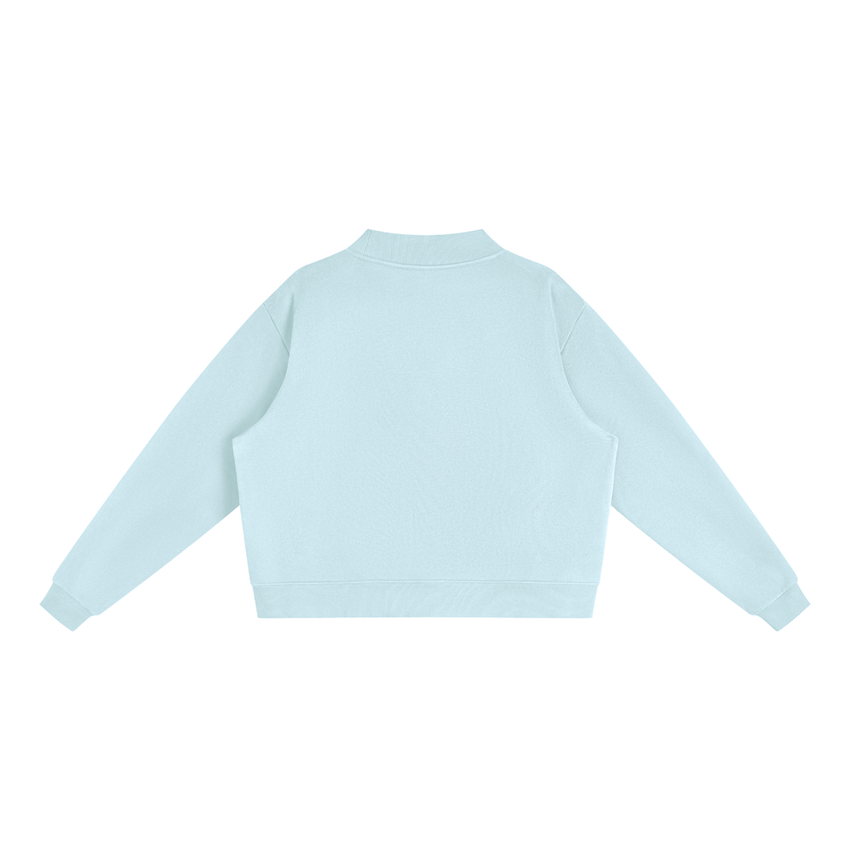 Women's Mock Neck Sweatshirt in Light Blue, back