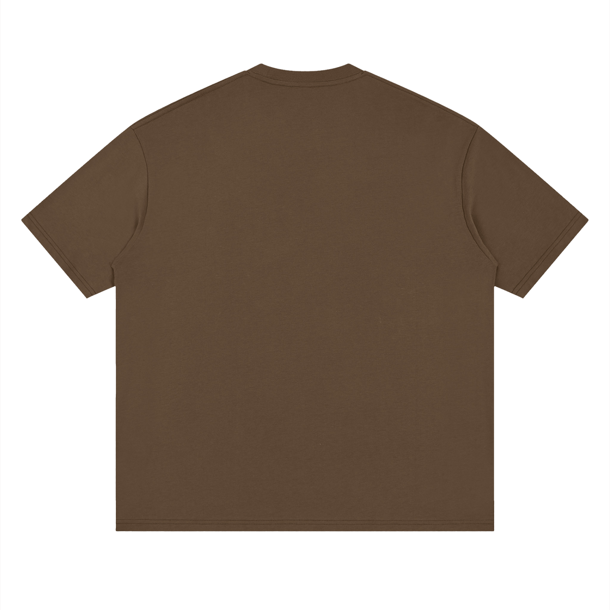 Oversized Drop Shoulder Tee in Dark Brown, back