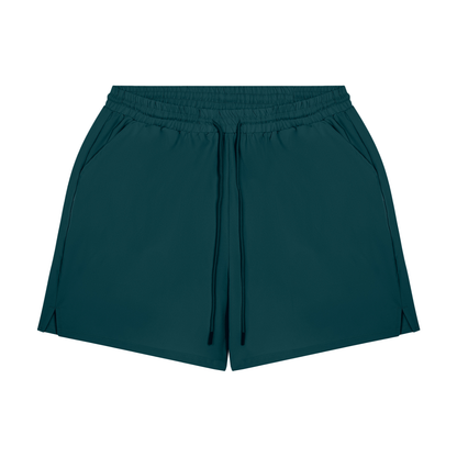 Men's Lined Running Shorts in Deep Teal, front