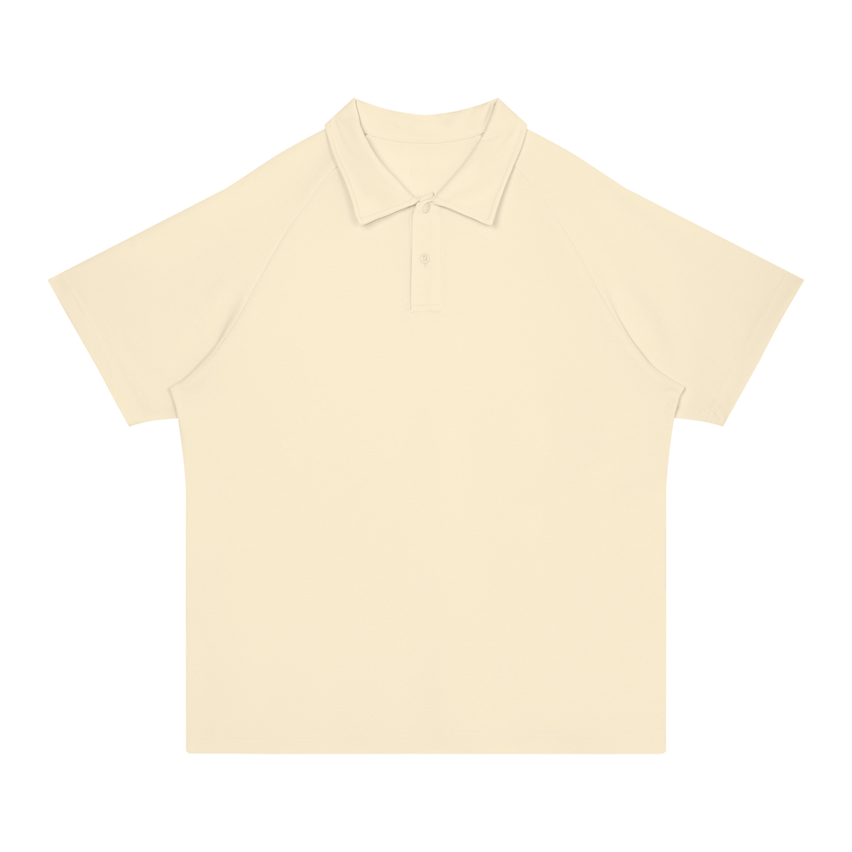 Stretch Raglan Polo in Apricot, front