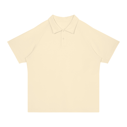 Stretch Raglan Polo in Apricot, front