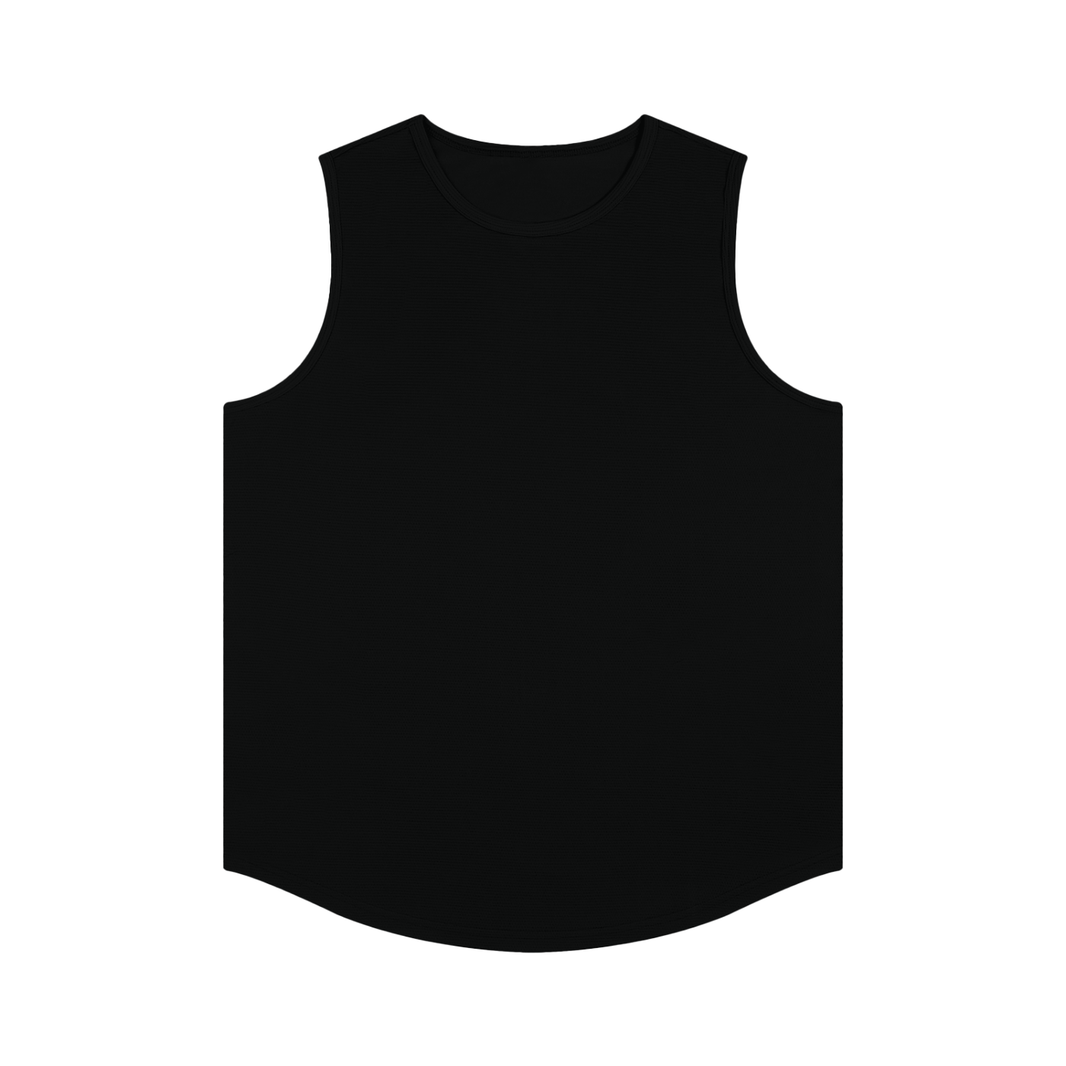 Lightweight Sports Singlet in Black, front