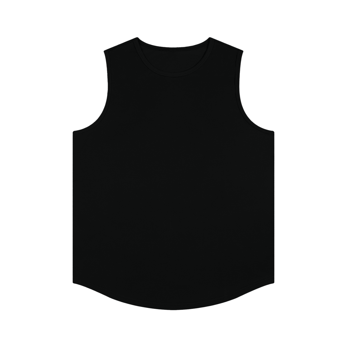 Lightweight Sports Singlet in Black, front