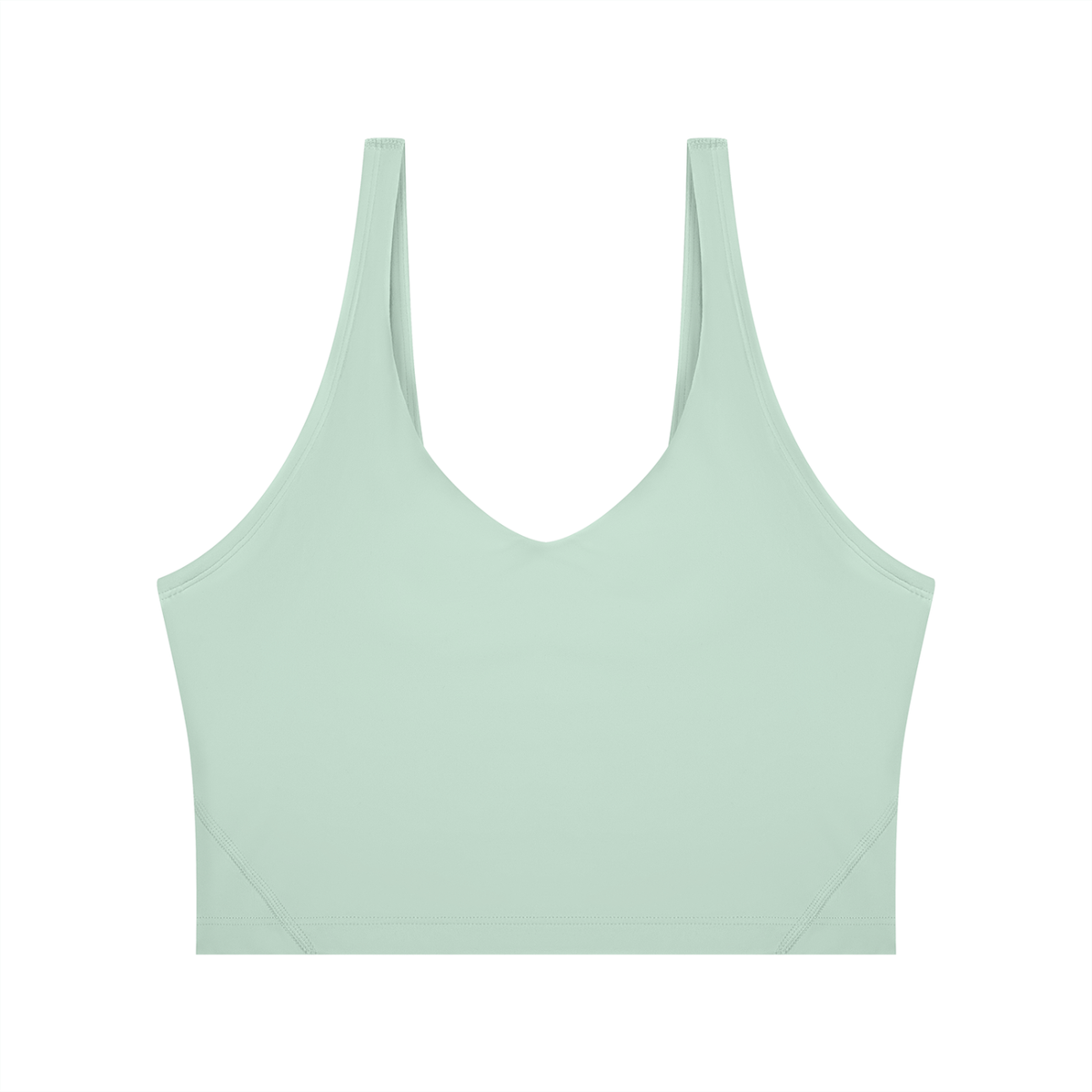 Cropped Yoga Tank in Mint Green, front