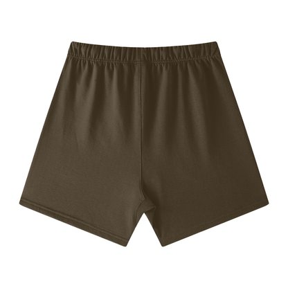 Unisex Earth Tone Loose Fit Cotton Shorts
