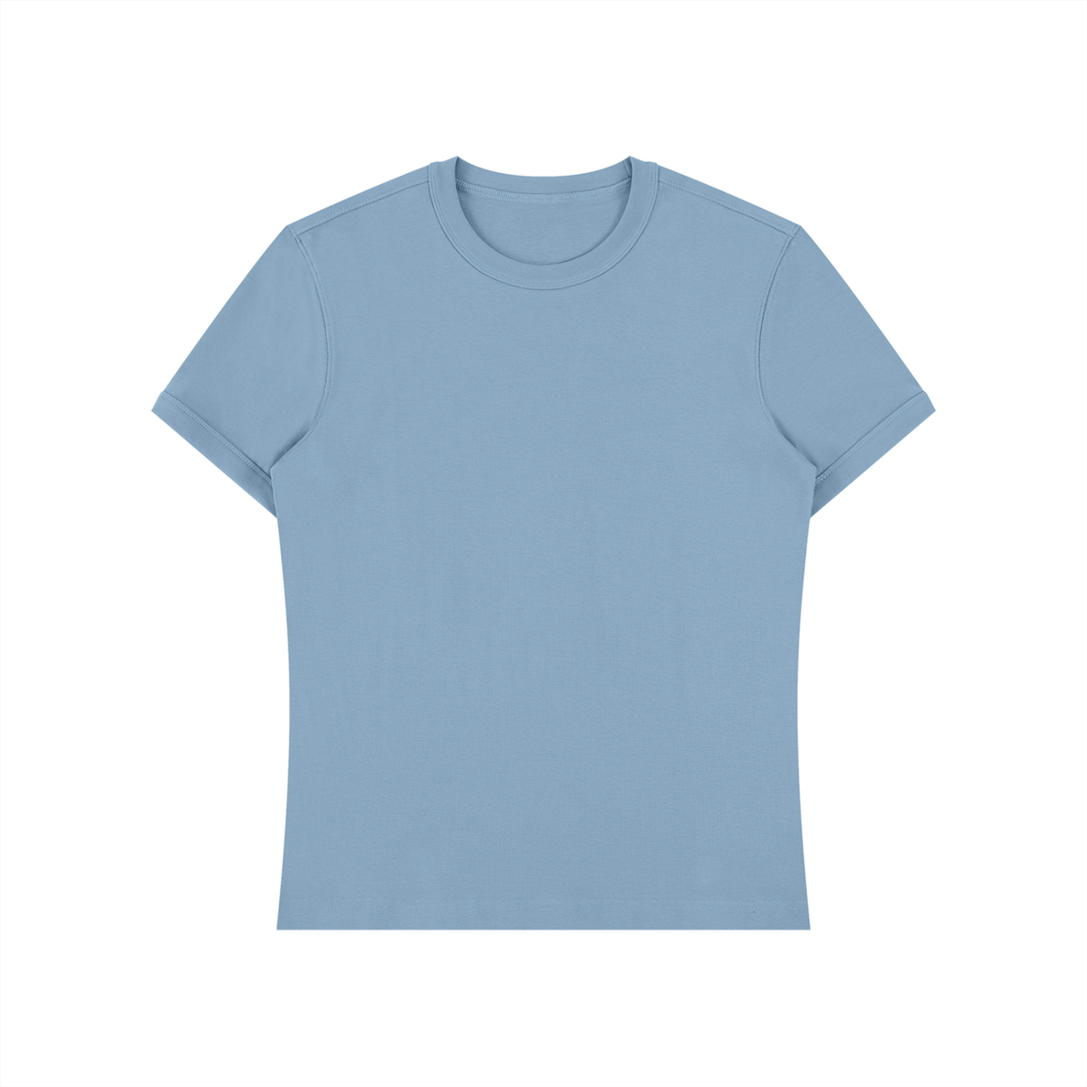Slim Fit Stretch Tee in Grey Blue, front