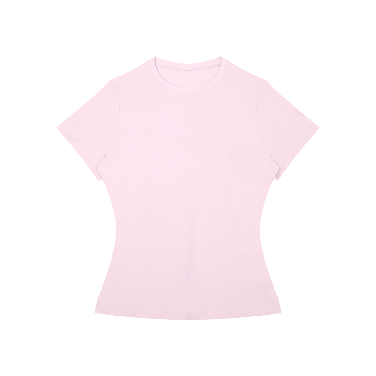 Women's Fitted Training Tee in Pink, front