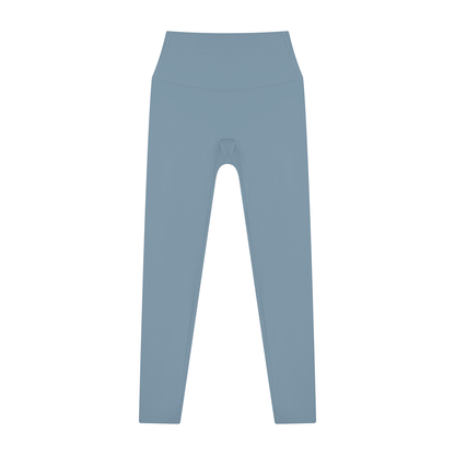High Waisted Leggings in Haze Blue, front