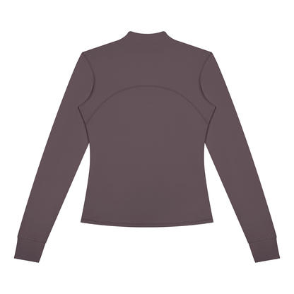 Women's Fitted Training Jacket in Plum Purple, back